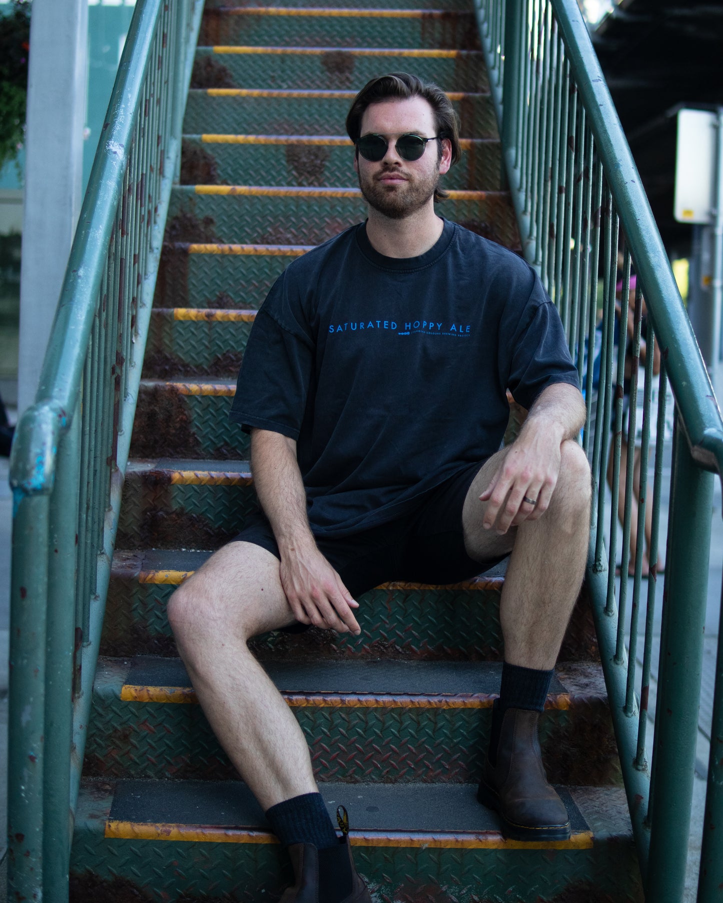 SATURATED HOPPY ALE ACID BLACK T-SHIRT