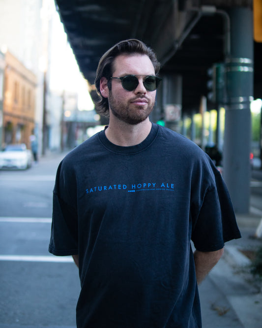 SATURATED HOPPY ALE ACID BLACK T-SHIRT