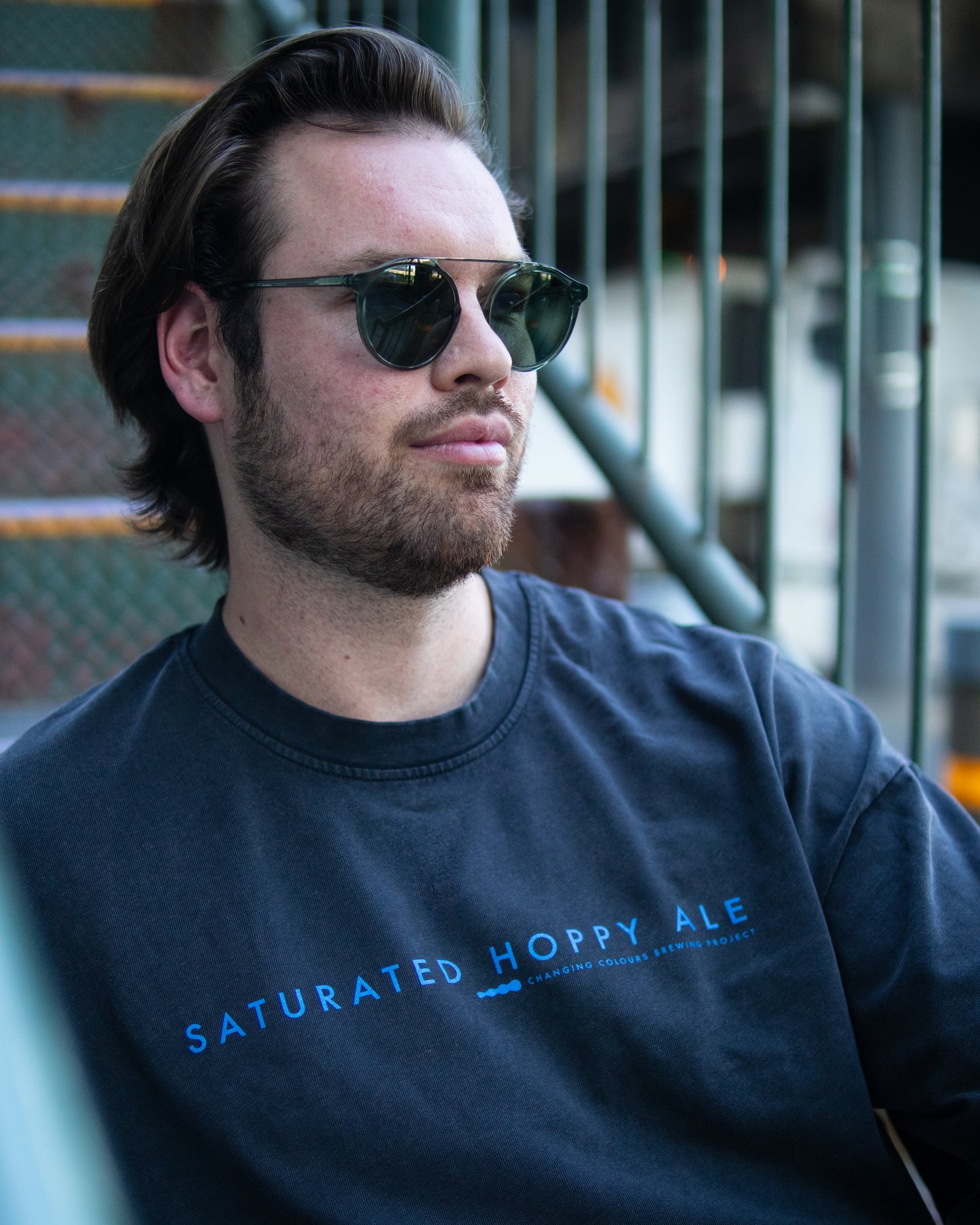 SATURATED HOPPY ALE ACID BLACK T-SHIRT